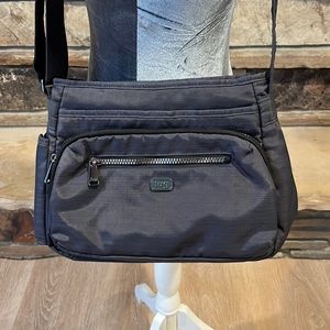 Lug Infinity Collection Shimmy RFID Blocking Crossbody Bag Grey